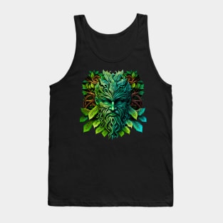 Jack Of The Wood Traditional Pagan Celtic Greenman Tank Top